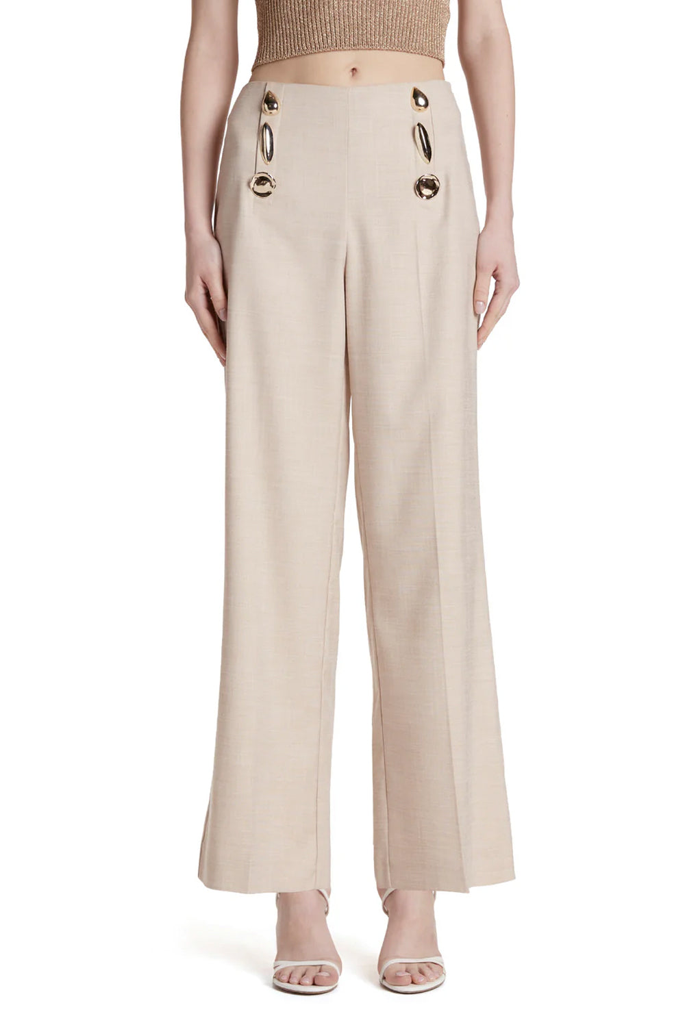 SIMONA CORSELLINI Pantalone in tramato light