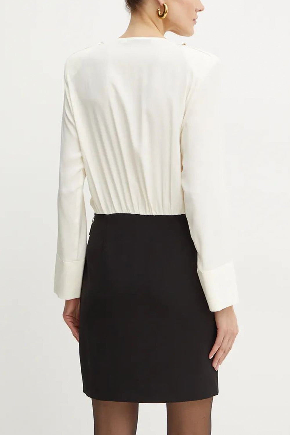 SIMONA CORSELLINI Abito bimateriale con borchie Uncategorized SIMONA CORSELLINI