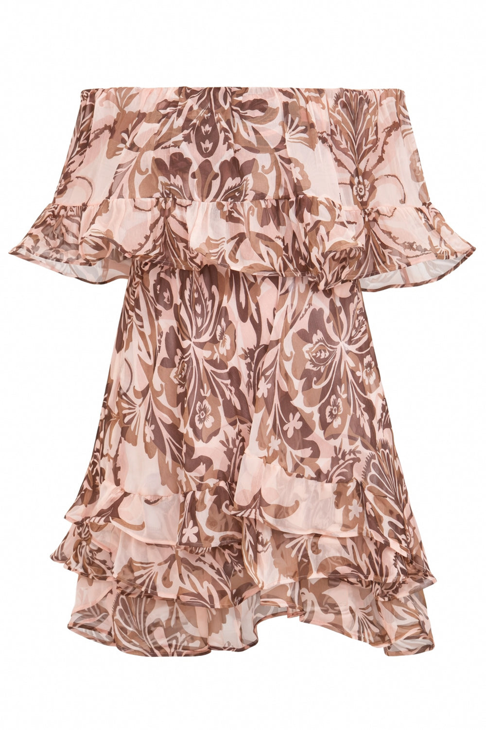 SIMONA CORSELLINI Abito in creponne stampa decor