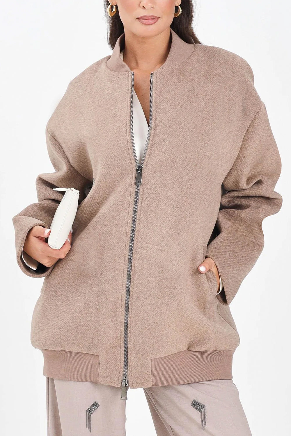 SIMONA CORSELLINI Giacca Caban con zip