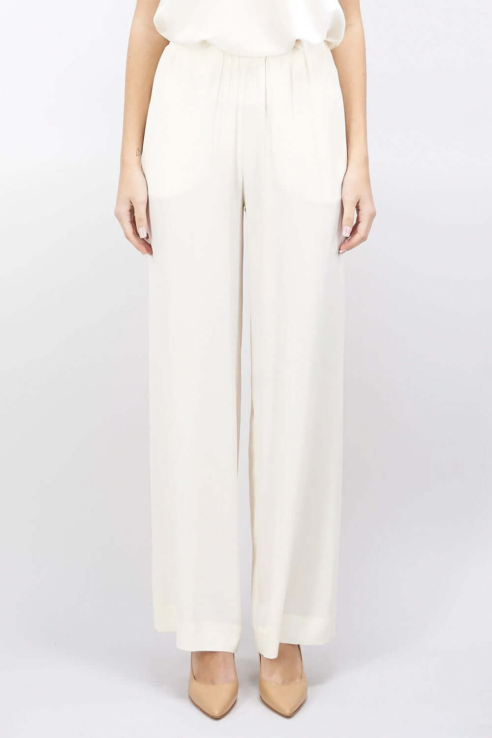 SIMONA CORSELLINI Pantalone in crepe misto seta