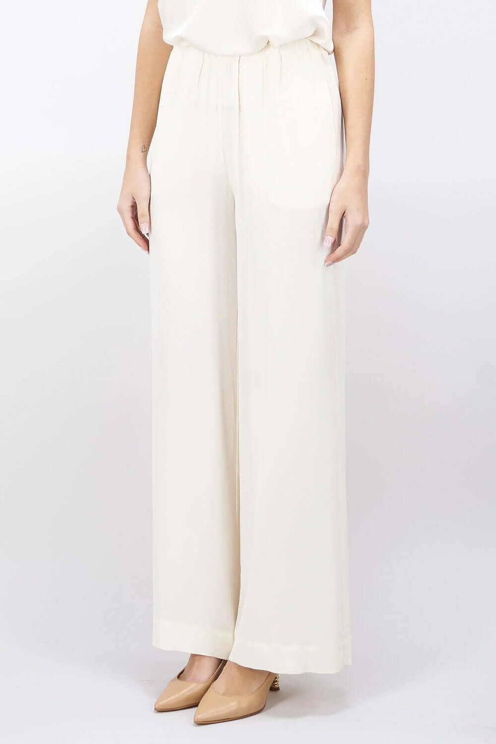 SIMONA CORSELLINI Pantalone in crepe misto seta