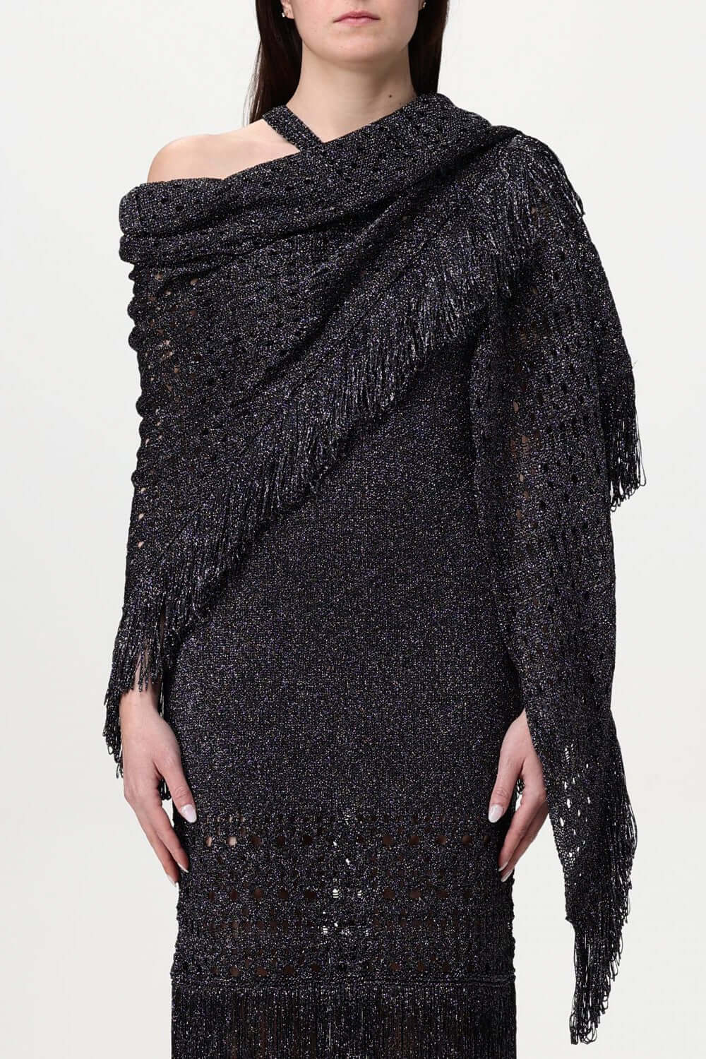 SIMONA CORSELLINI Scialle in lurex traforato