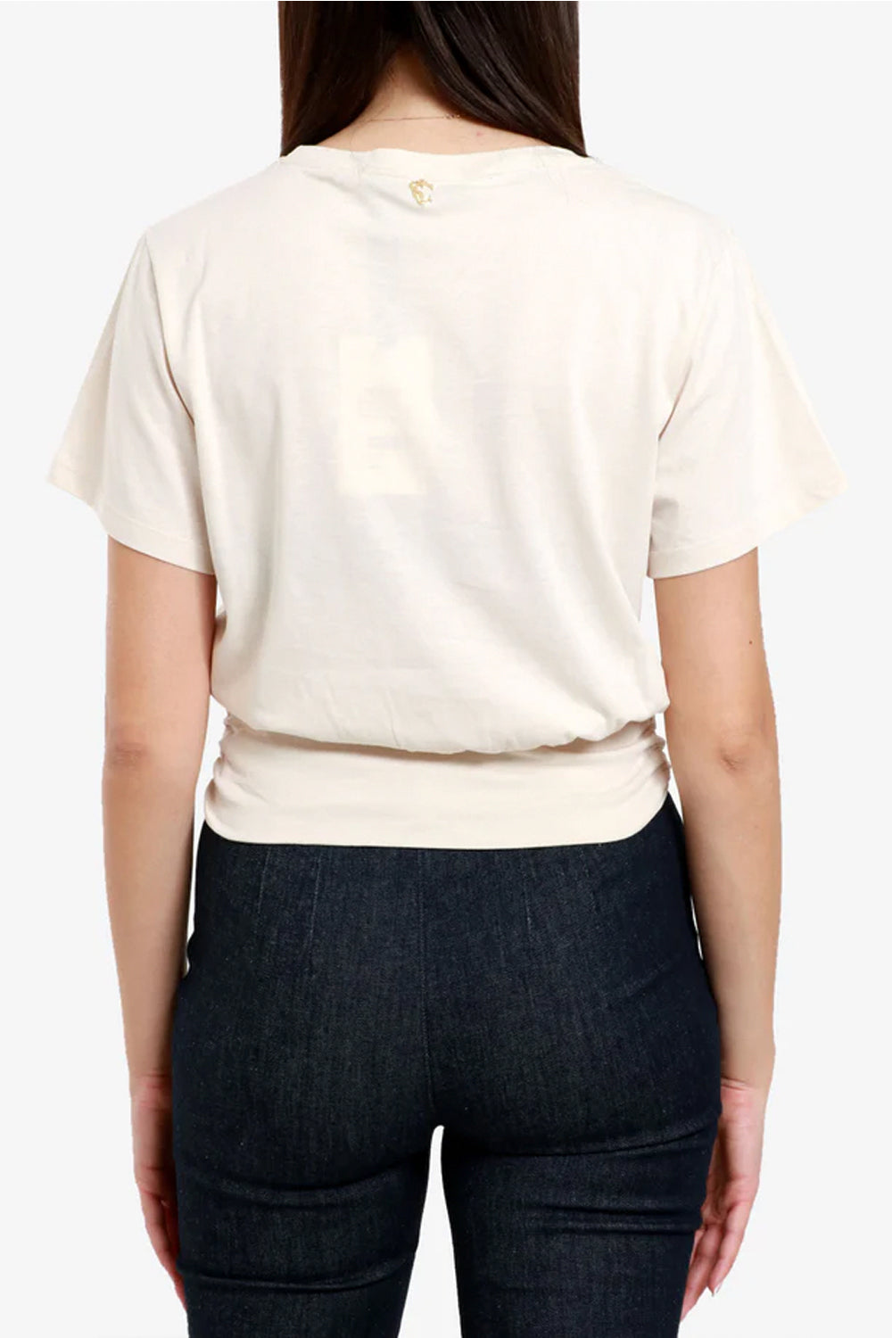 SIMONA CORSELLINI T-shirt con accessorio oro