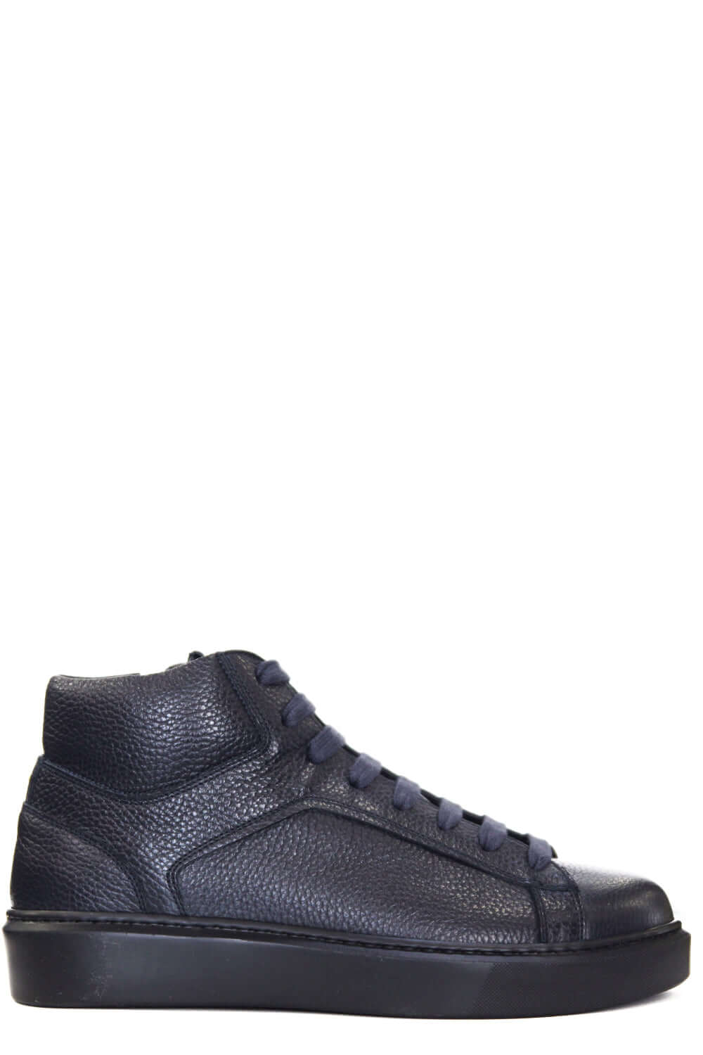 DOUCALS Sneakers alta in pelle con zip Uncategorized DOUCALS