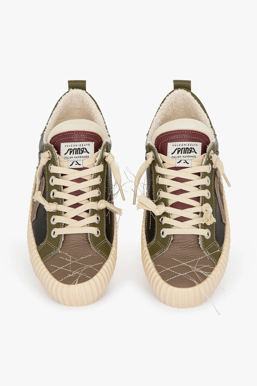 SPRINGA Sneakers in pelle multicolor con ricamo