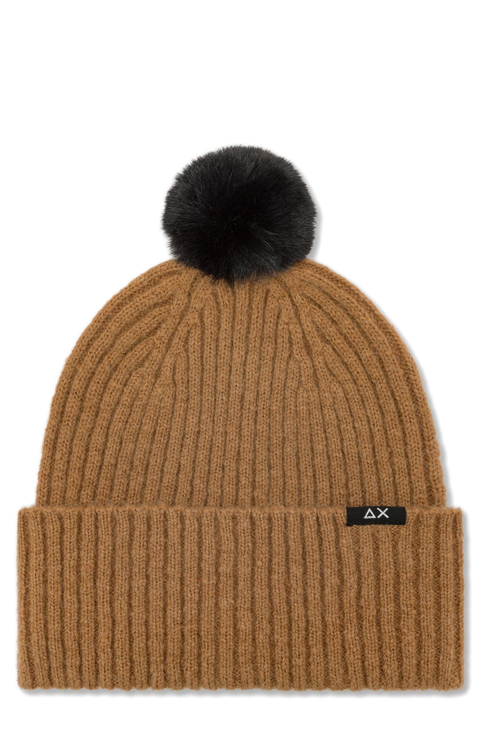 SUN68 Berretto beanie in lana con pon-pon