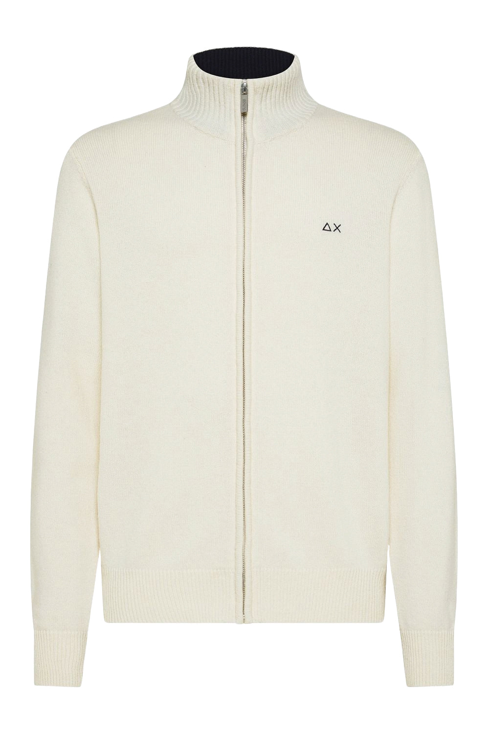 SUN68 Cardigan in misto cashmere con zip