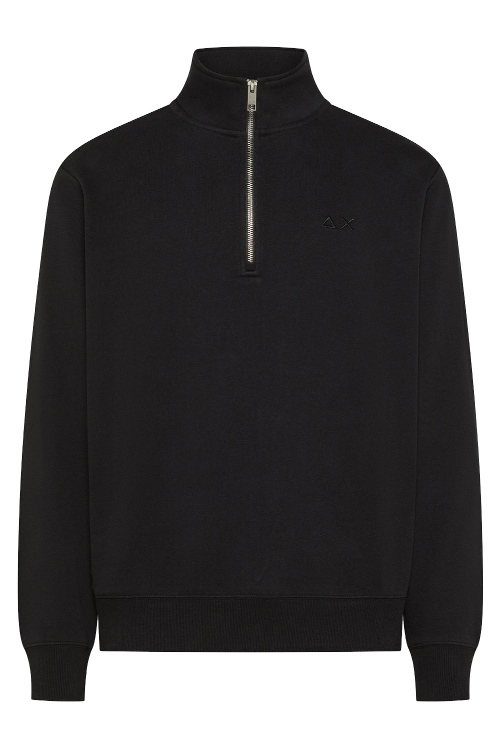 SUN 68 Felpa in cotone con collo alto e zip