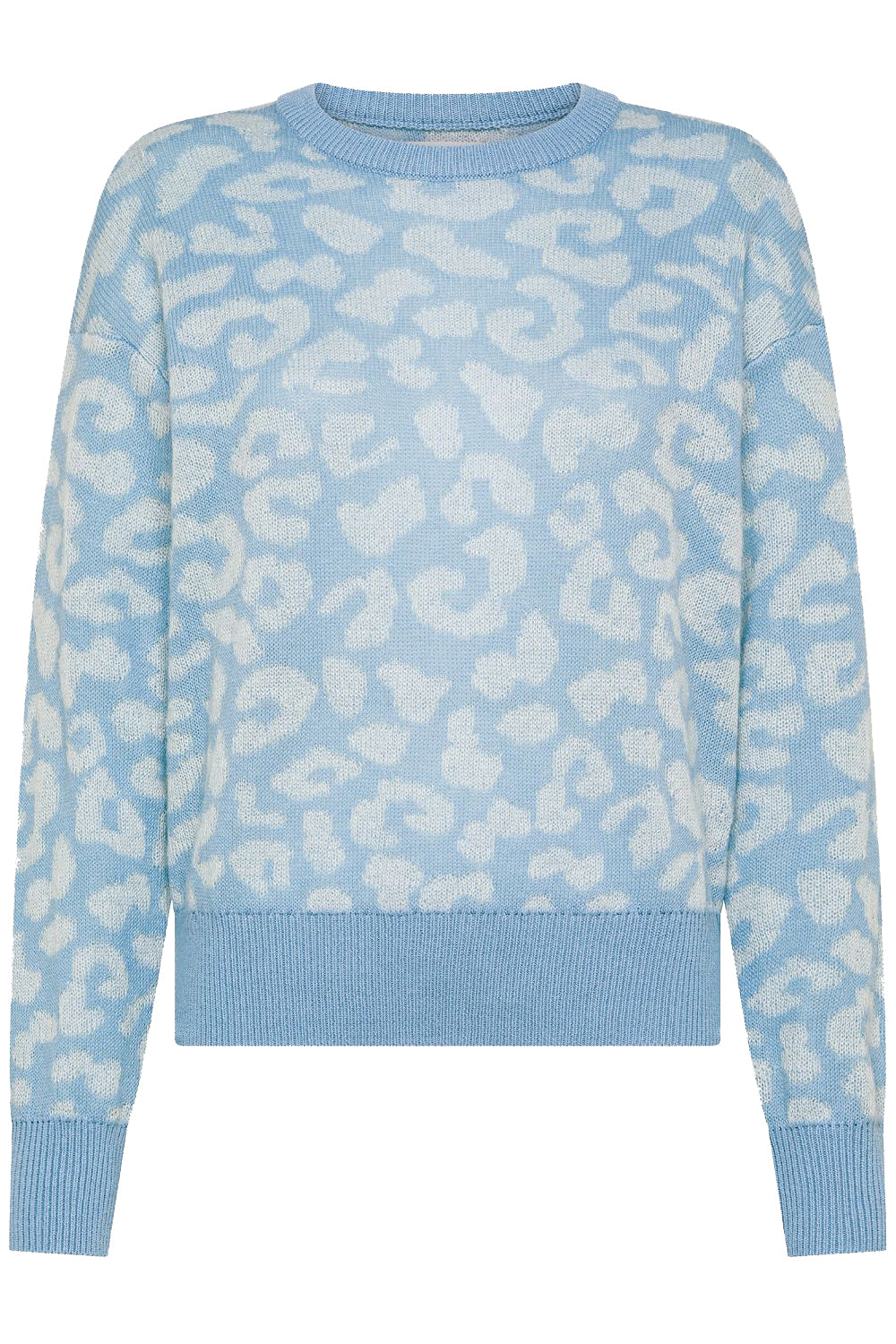 SUN68 Maglia animalier in lana e cotone