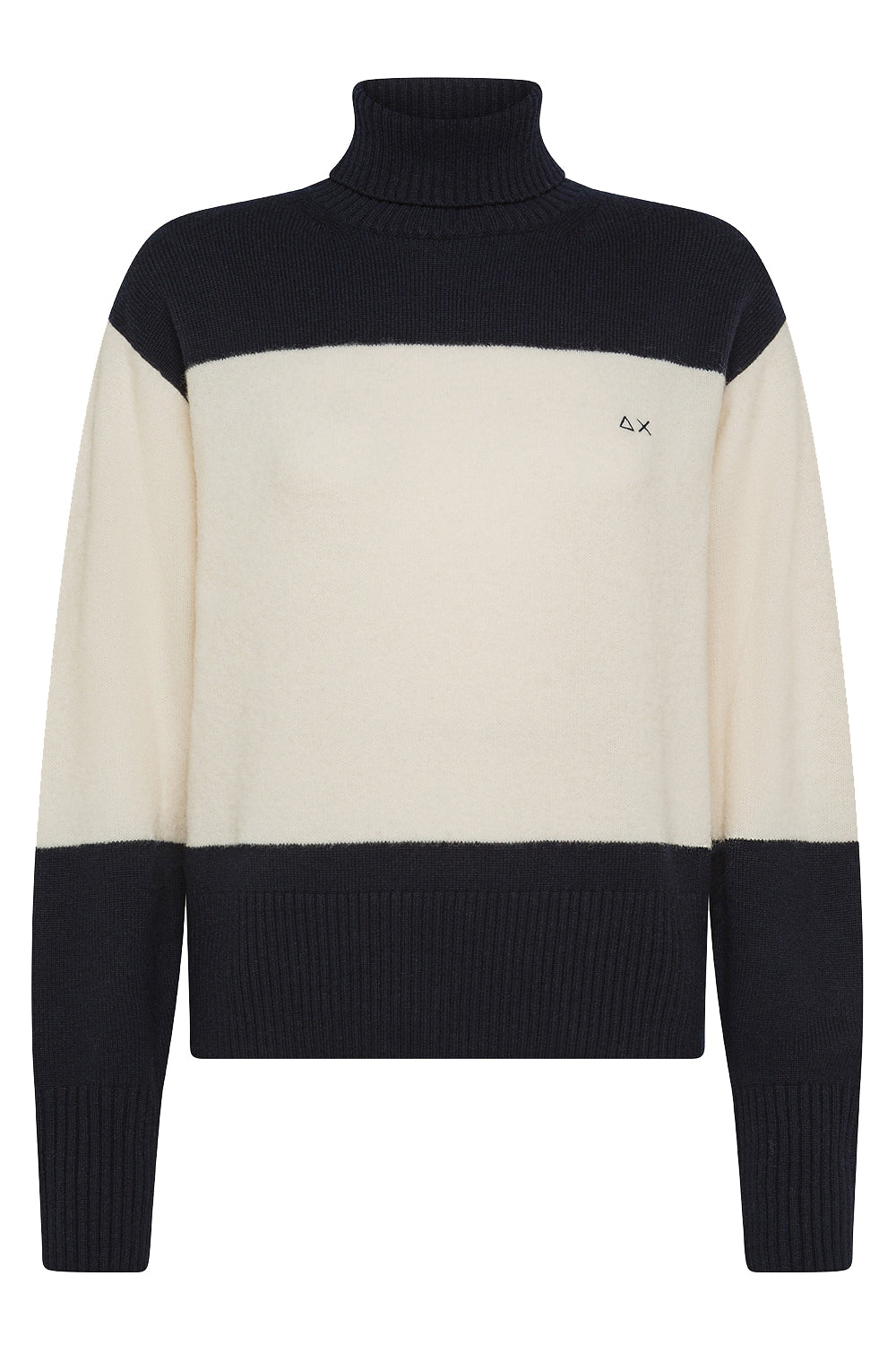 SUN68 Maglia collo alto color block Uncategorized SUN 68
