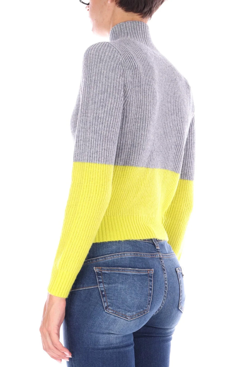 SUN 68 Maglia collo alto bicolore