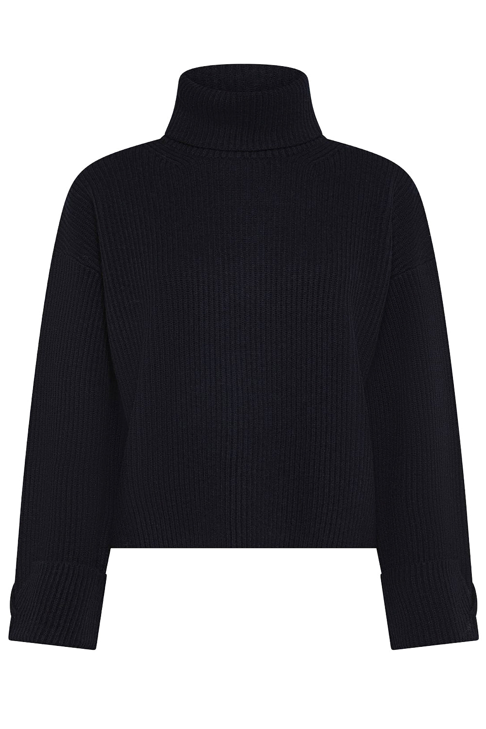 SUN68 Maglione dolcevita in lana e cashmere a coste