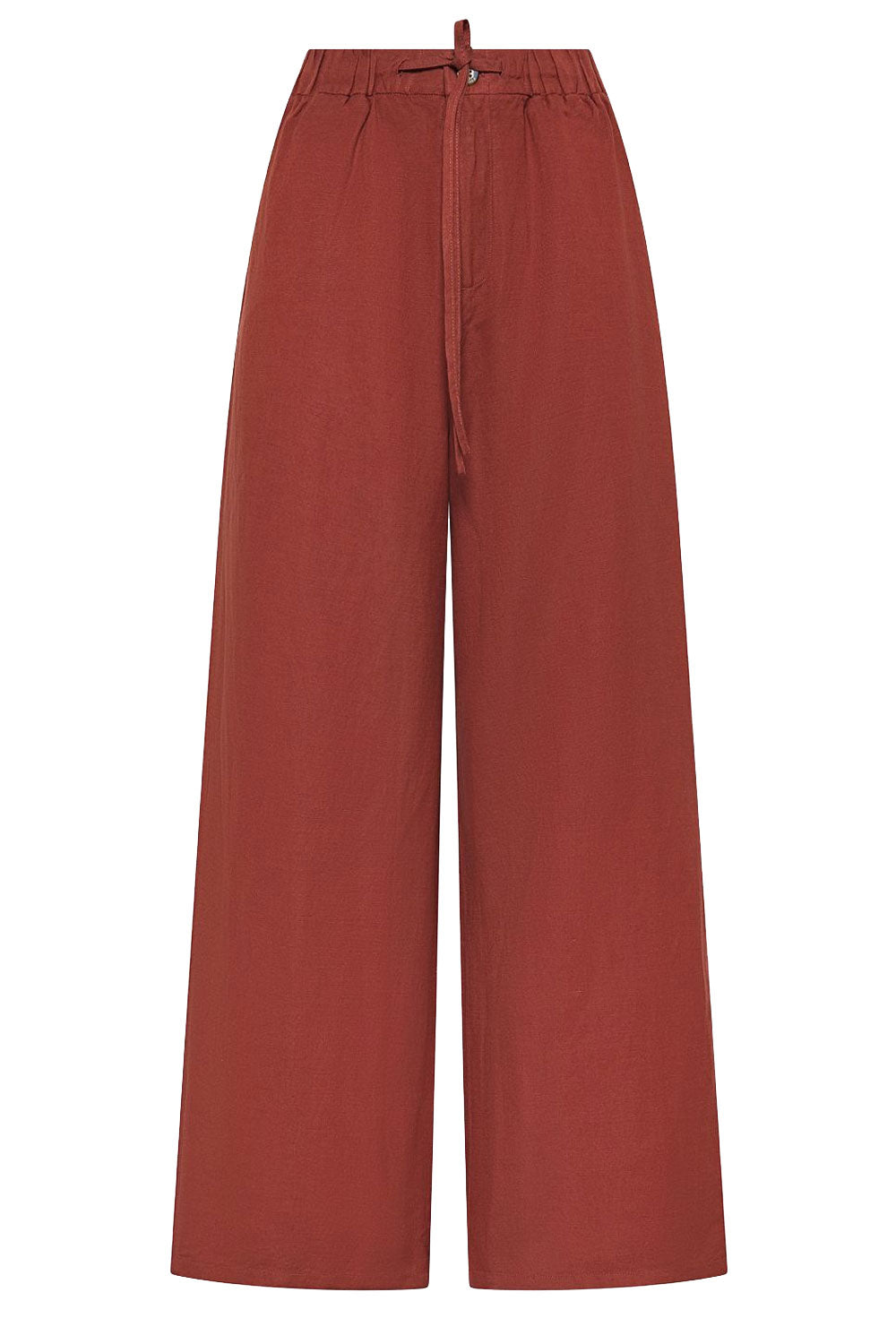 SUN68 Pantalone wide leg in misto lino
