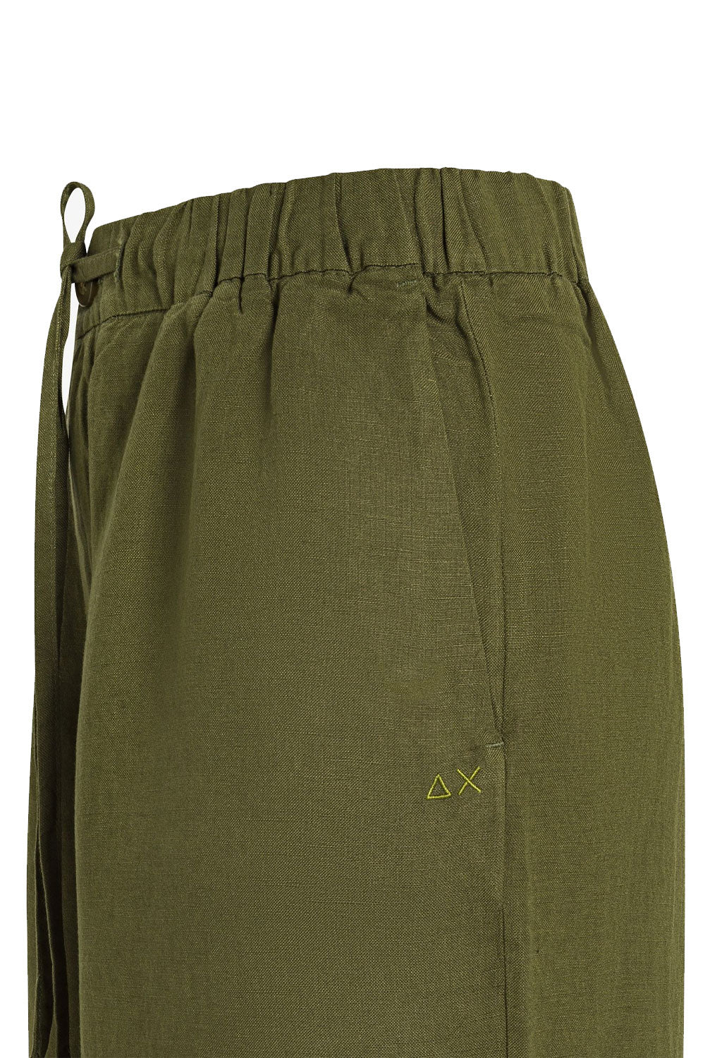 SUN68 Pantalone wide leg in misto lino