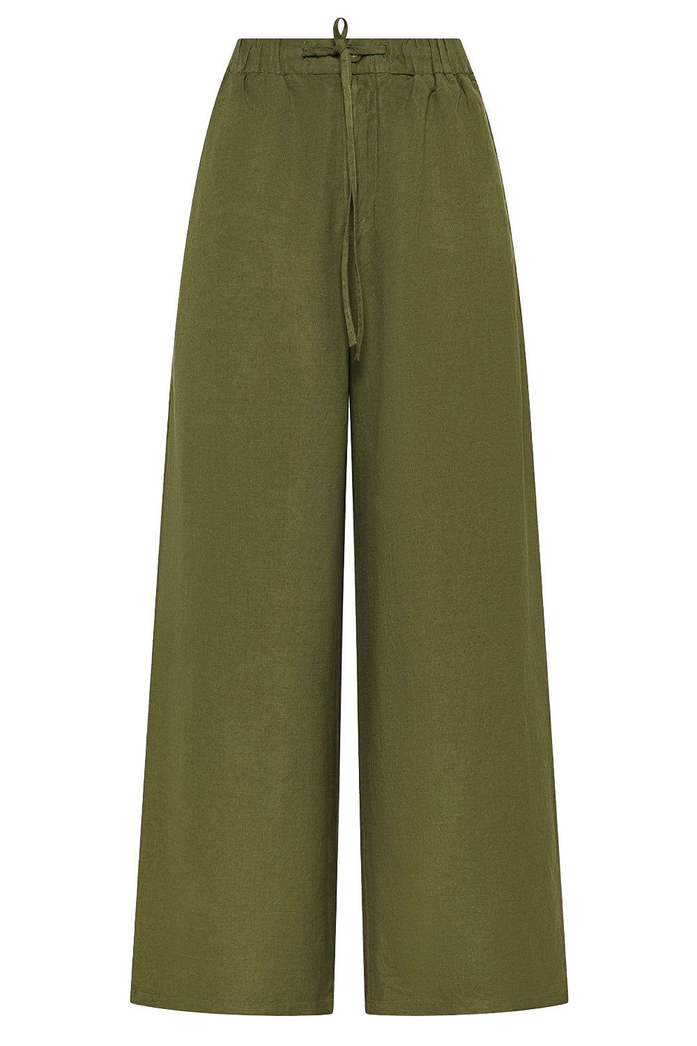 SUN68 Pantalone wide leg in misto lino