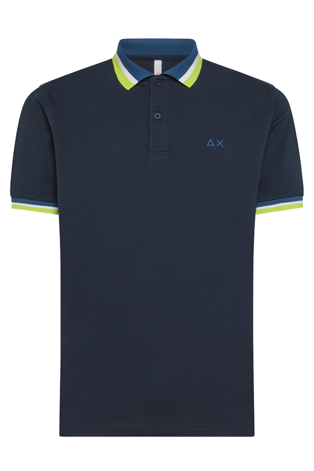 SUN 68 Polo multistripes on collar SUN 68