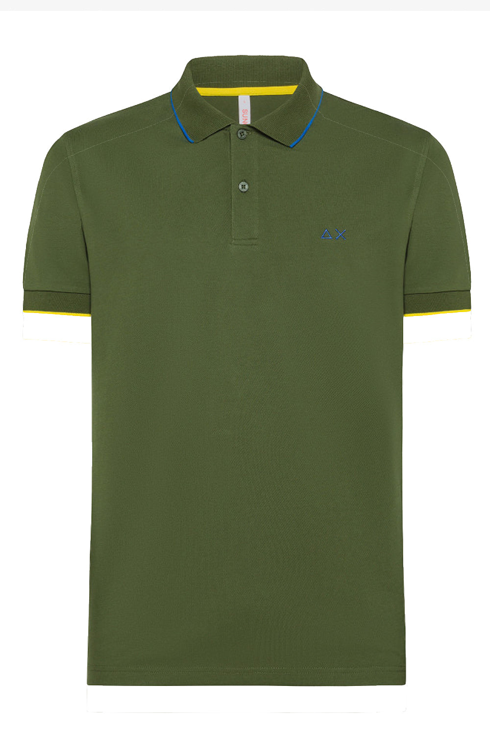 SUN 68 Polo small stripes on collar SUN 68