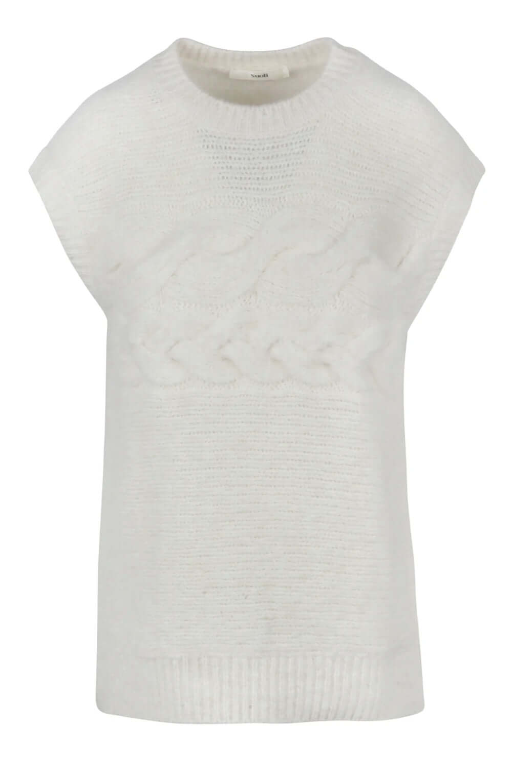 SUOLI Maglia smanicata con treccia Uncategorized SUOLI