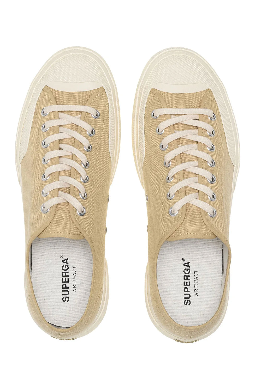 Superga Works Low Cut Uomo: Beige e Bianco