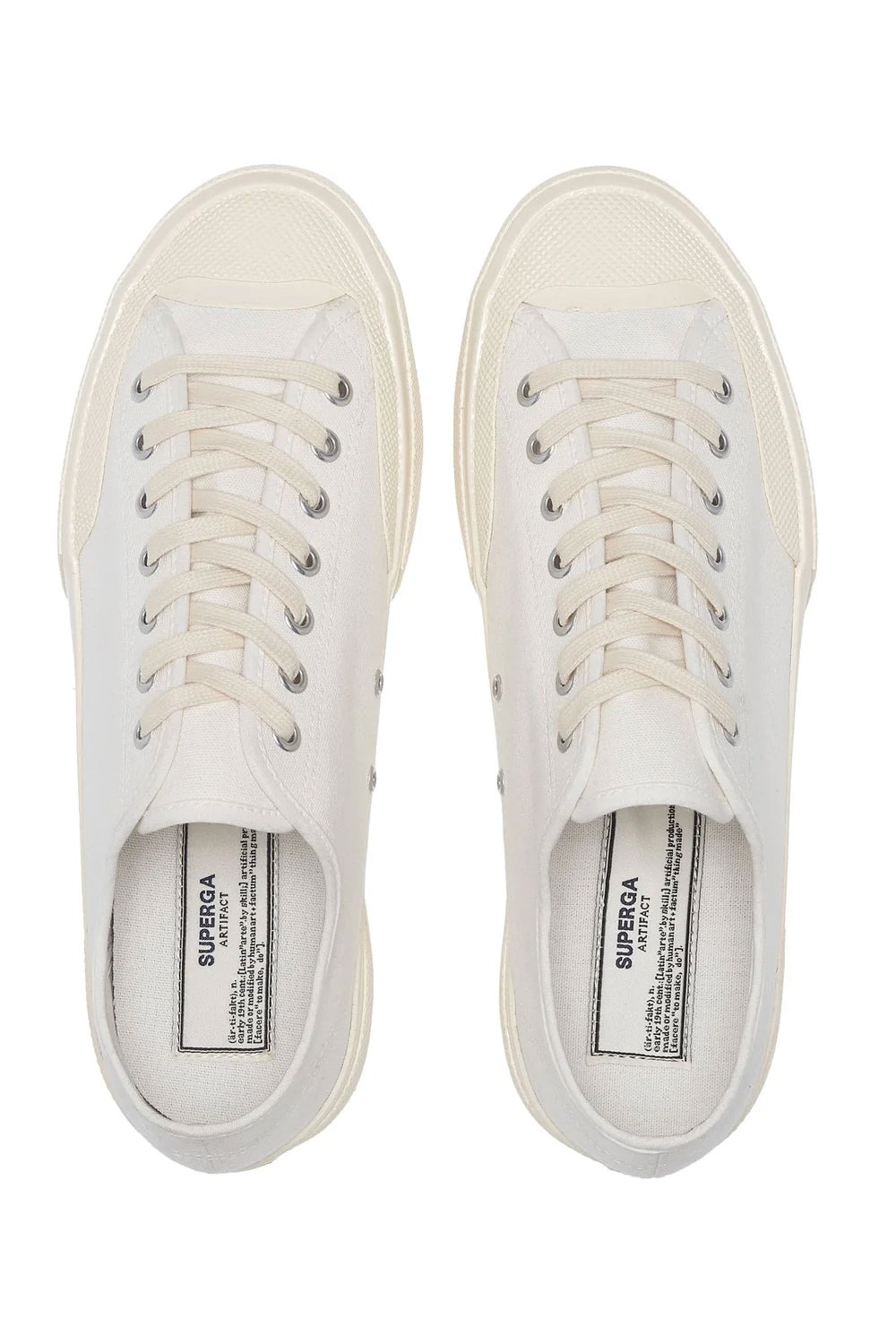 Superga Works Low Cut Uomo: Beige & Bianco
