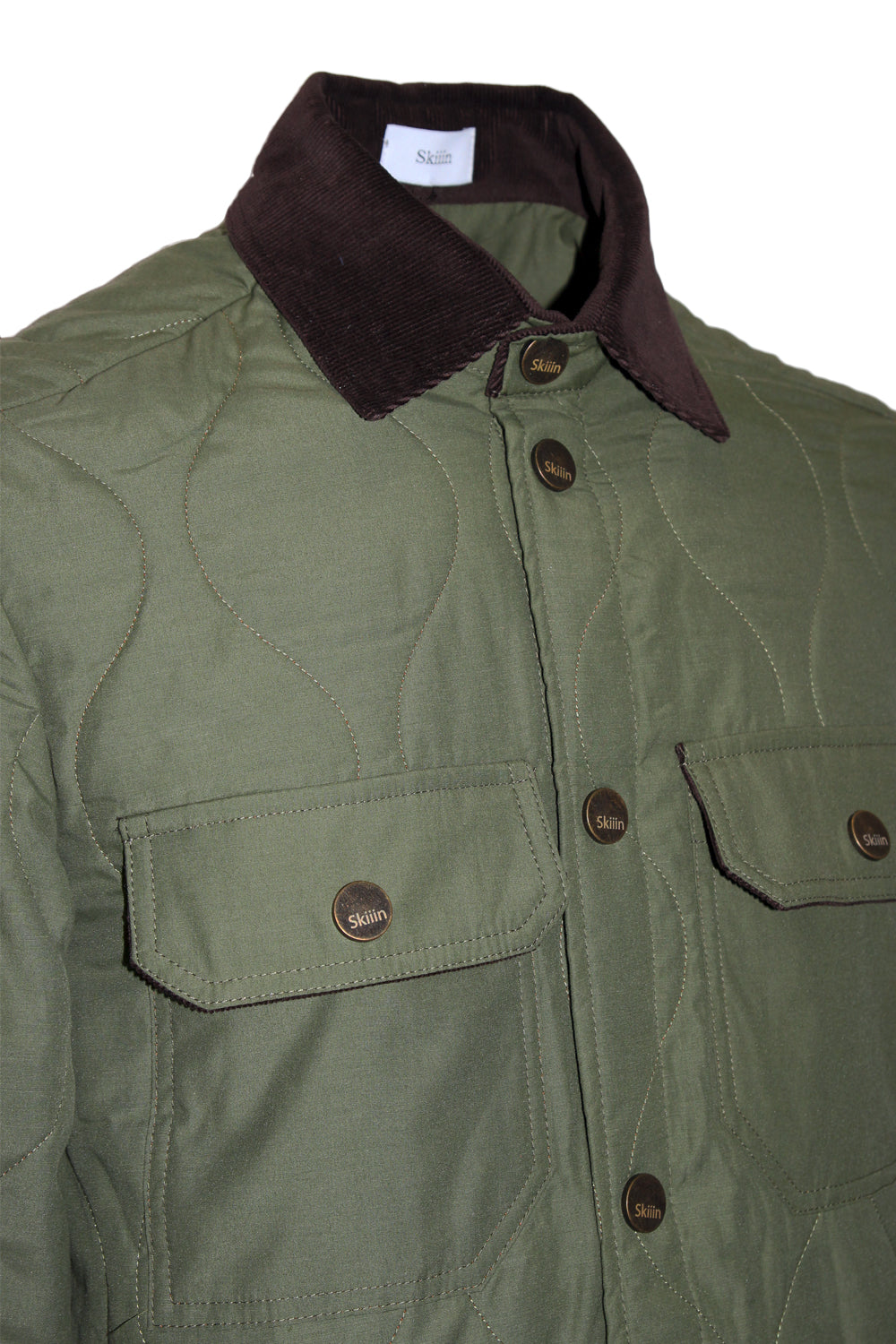 Skiiin Giacca trapuntata con colletto in velluto