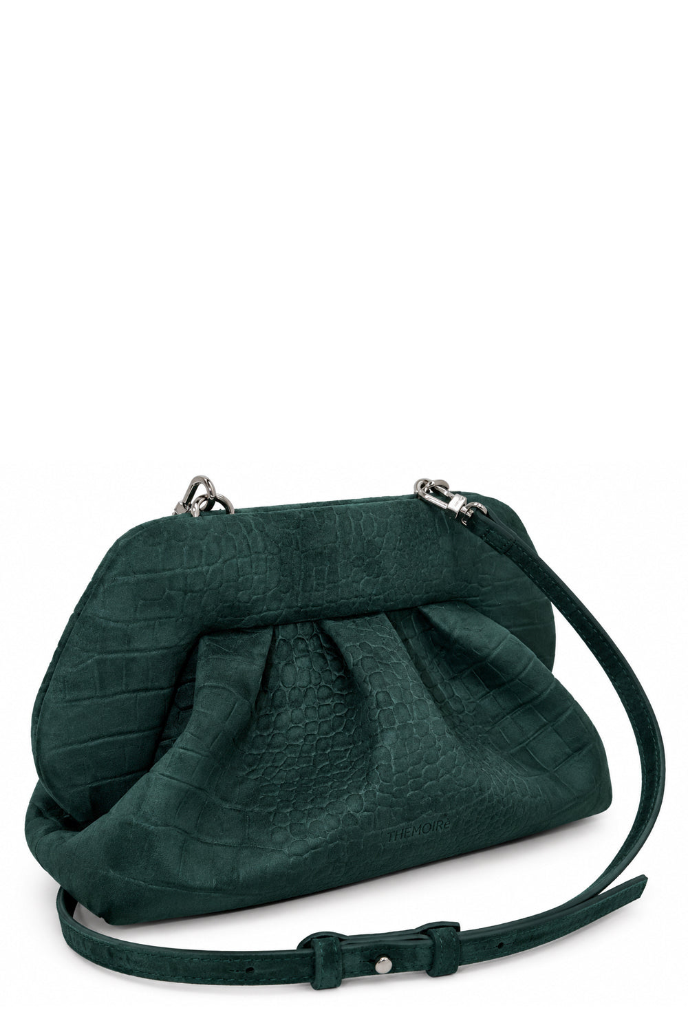 THEMOIRE Borsa bios medium suede croco effect