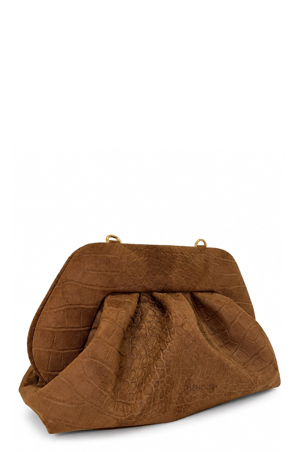 THEMOIRE Borsa bios medium suede croco effect