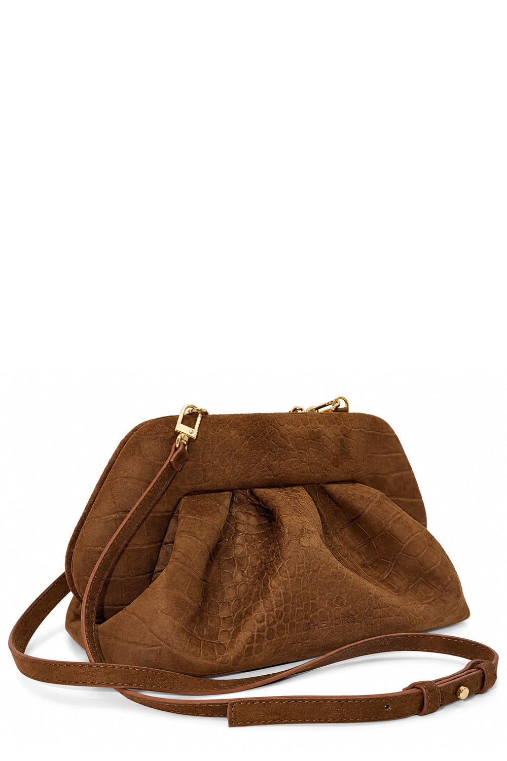 THEMOIRE Borsa bios medium suede croco effect