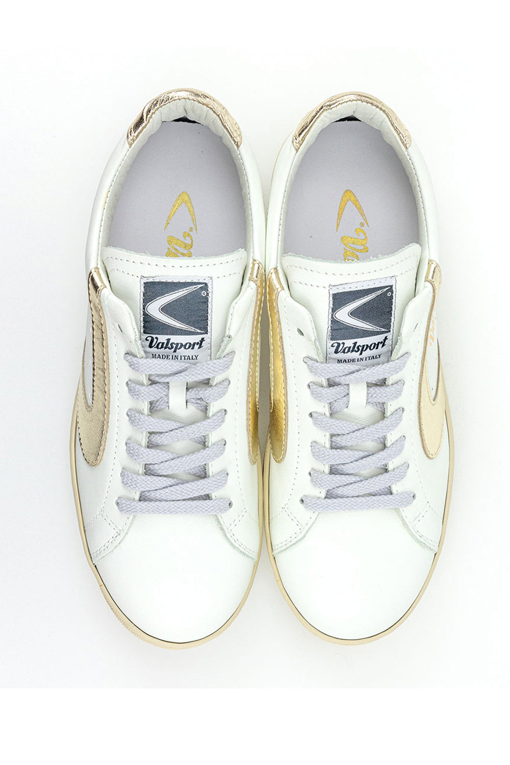 VALSPORT Scarpe Tournament Nappa VT2303W BIANCO ORO LAMINATO 37