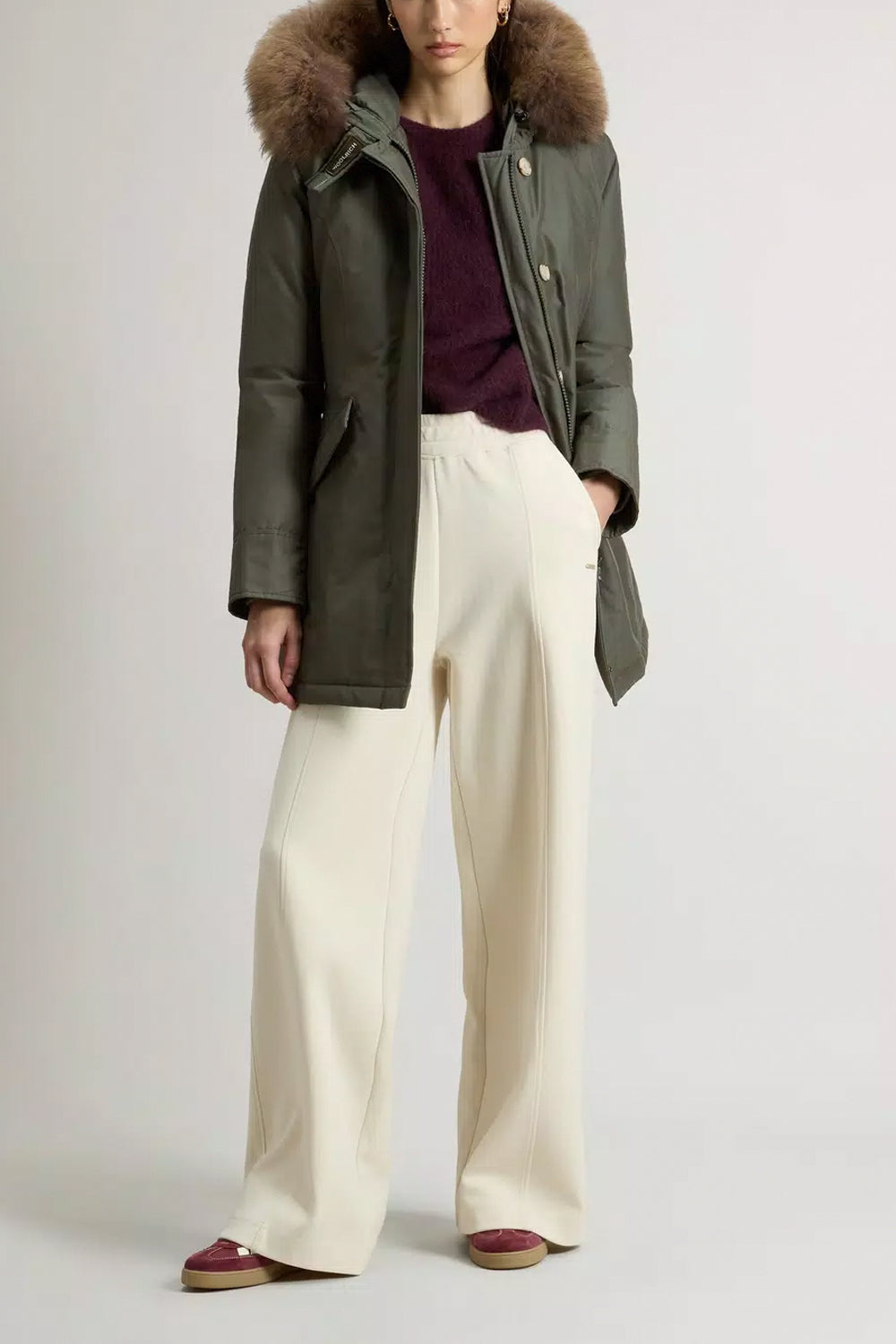 WOOLRICH Arctic Parka in Ramar Cloth con pelliccia removibile