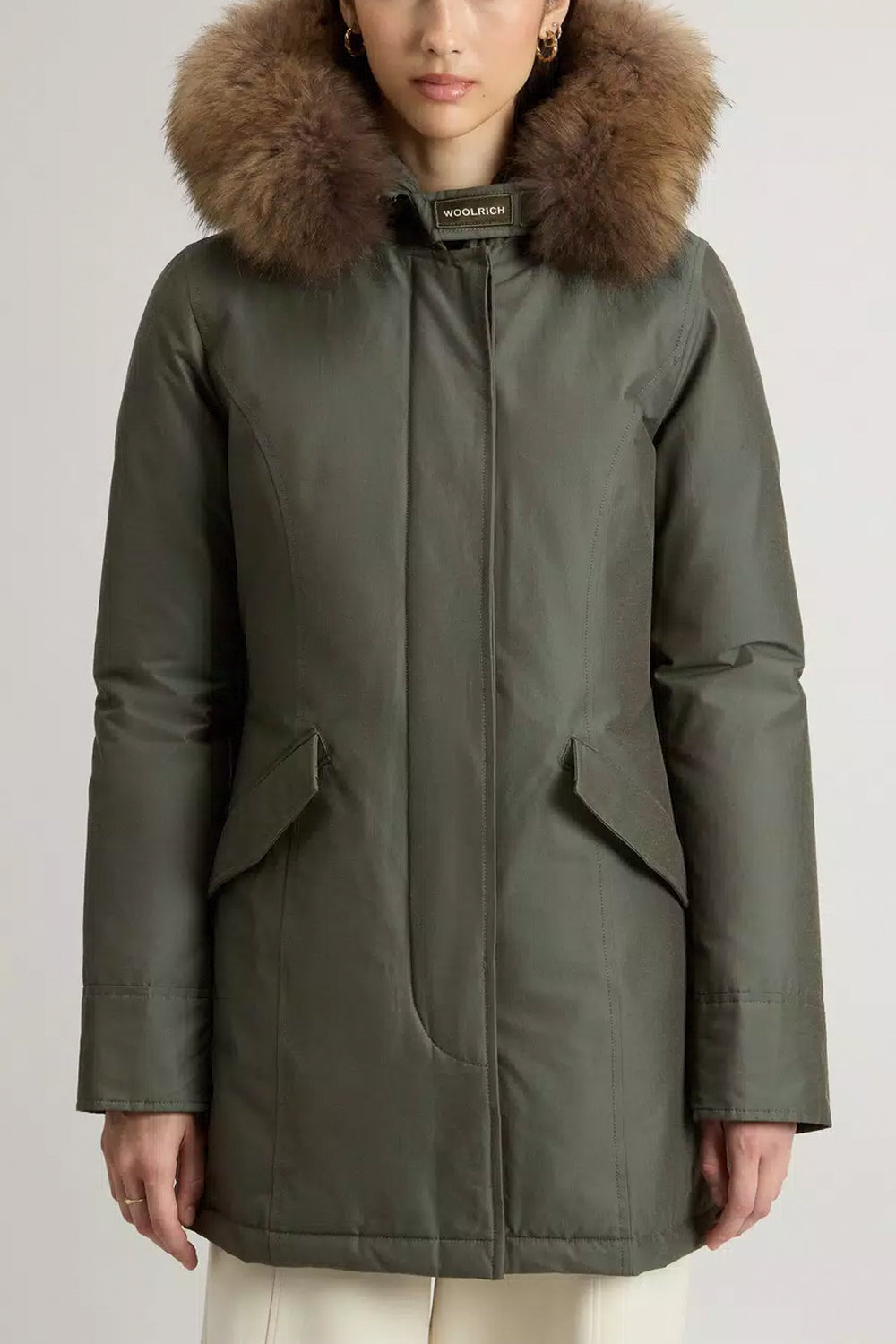 WOOLRICH Arctic Parka in Ramar Cloth con pelliccia removibile