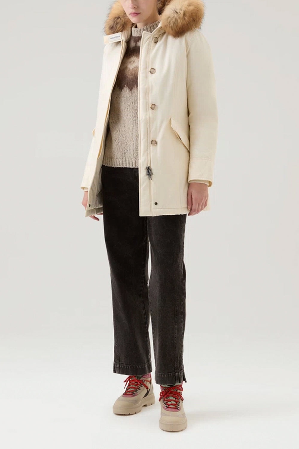 WOOLRICH Arctic Parka in Ramar Cloth con pelliccia WOOLRICH