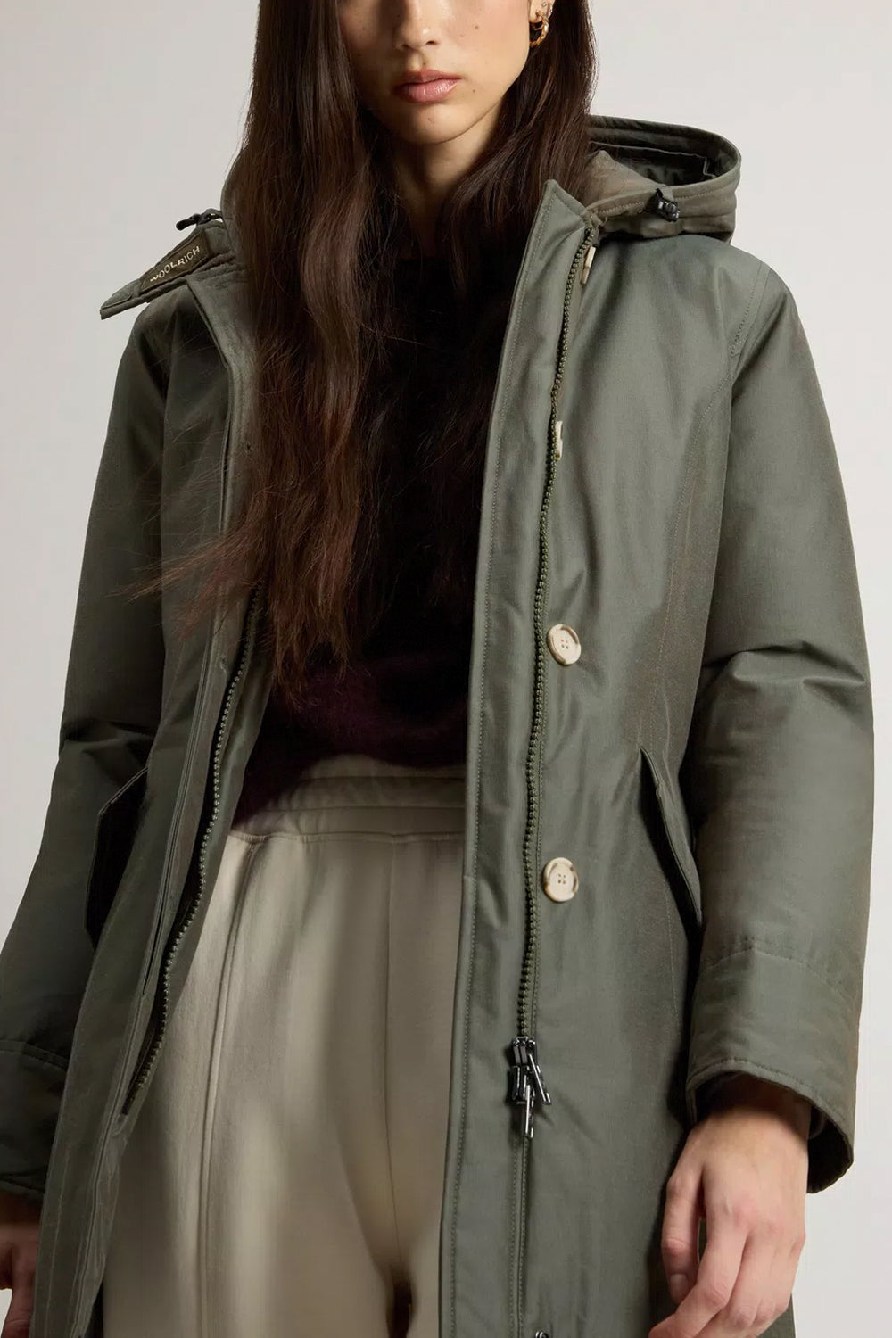 WOOLRICH Arctic Parka in Ramar Cloth con pelliccia removibile