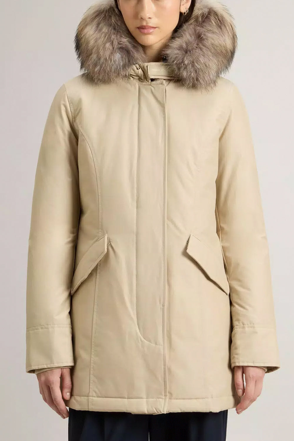 WOOLRICH Arctic Parka in Ramar Cloth con pelliccia removibile