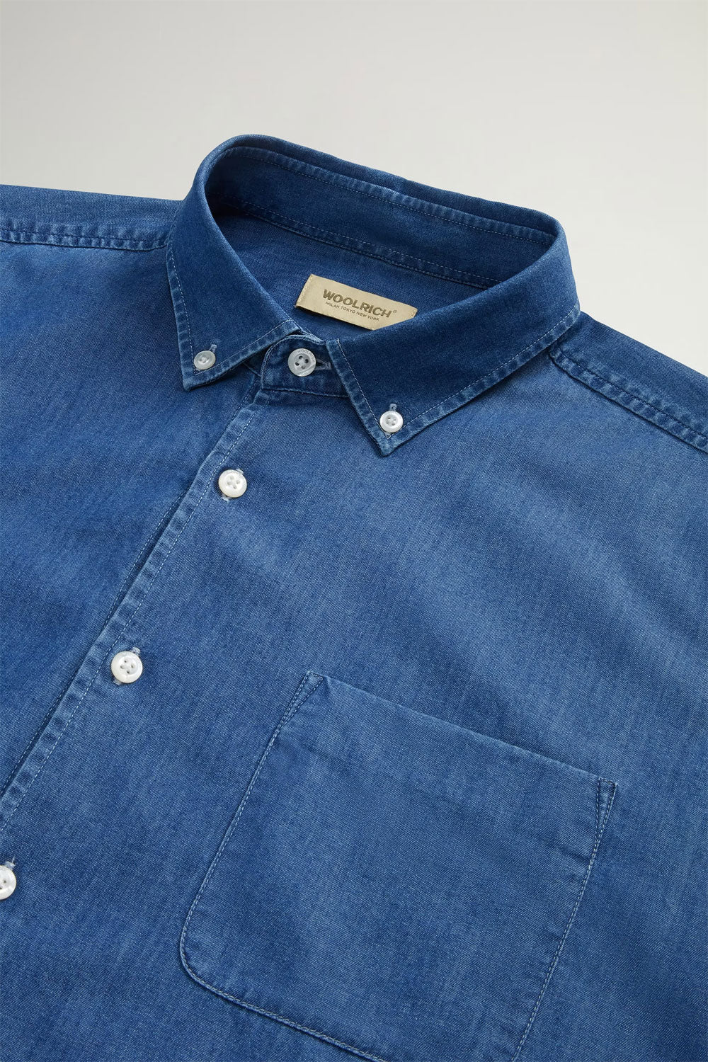 WOOLRICH Camicia in puro cotone con taschino