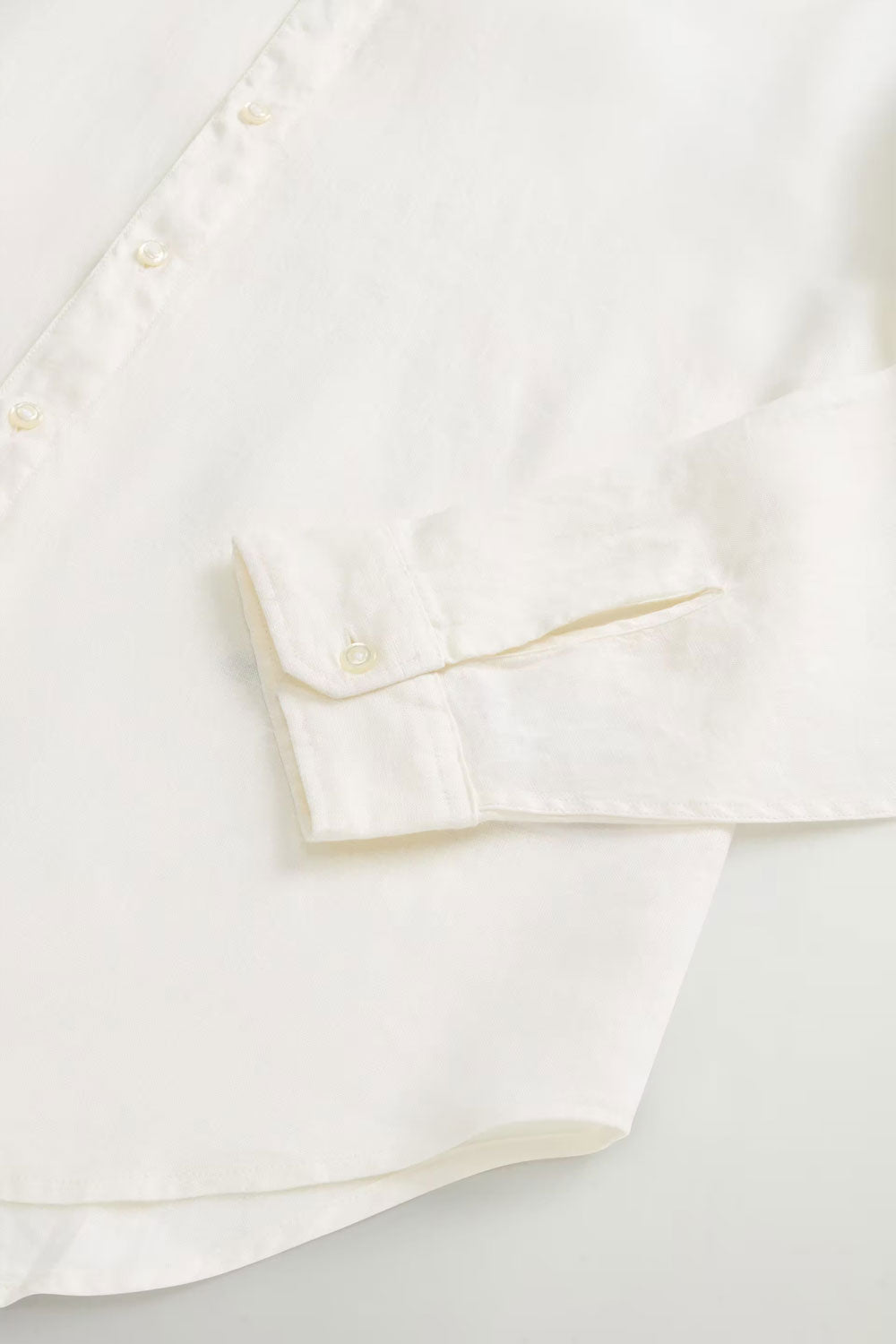 WOOLRICH Camicia in puro lino tinta in capo