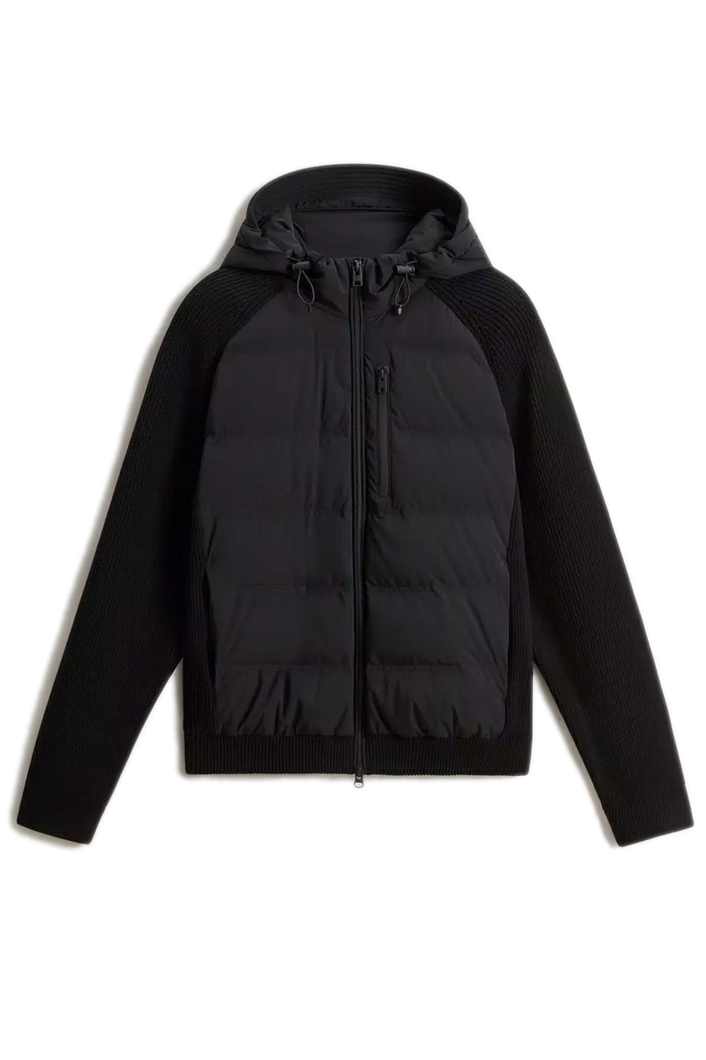 WOOLRICH Hybrid Jacket in Stretch Nylon with Matte Finish