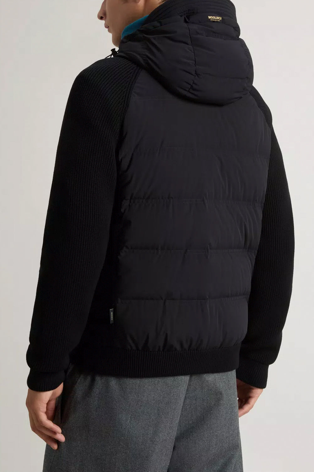 WOOLRICH Giacca ibrida in nylon elasticizzato con finitura opaca