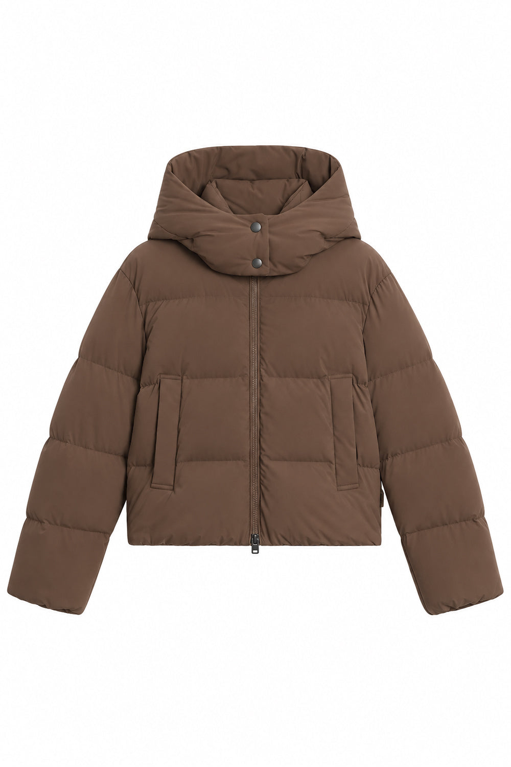 WOOLRICH Piumino Madison in nylon elasticizzato con cappuccio rimovibile