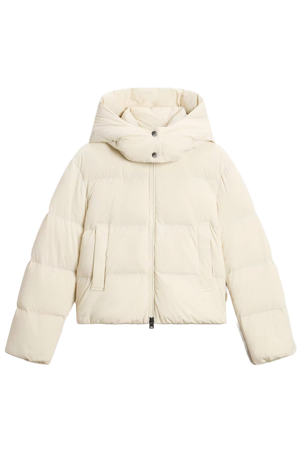 WOOLRICH Piumino Madison in nylon elasticizzato con cappuccio rimovibile