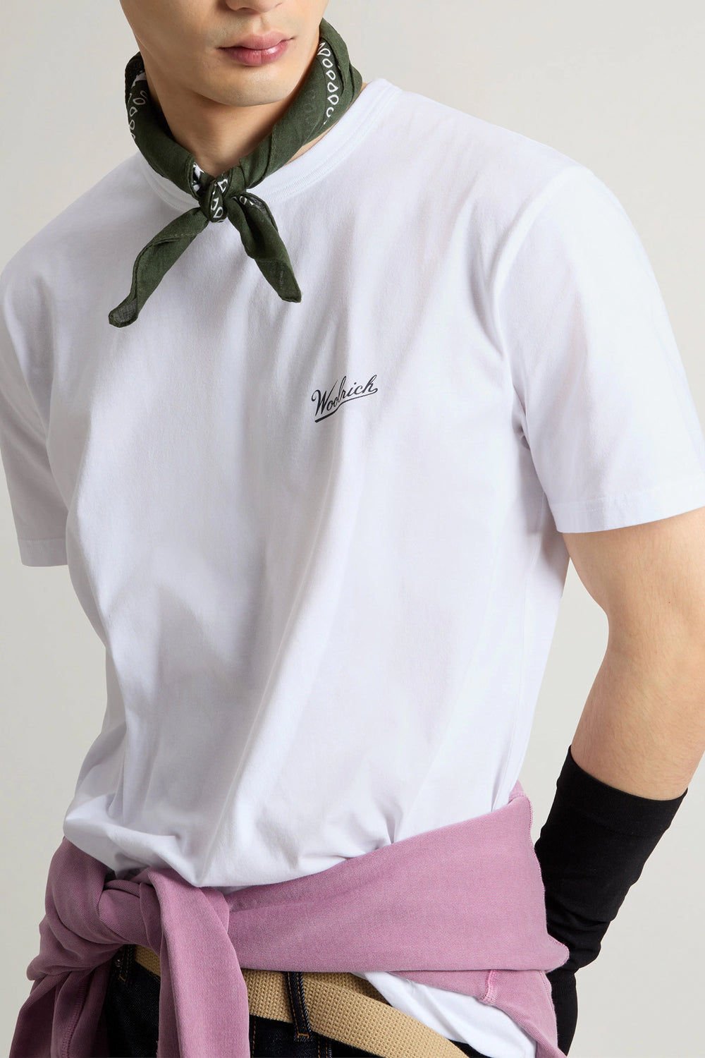 WOOLRICH T-shirt in puro cotone con logo