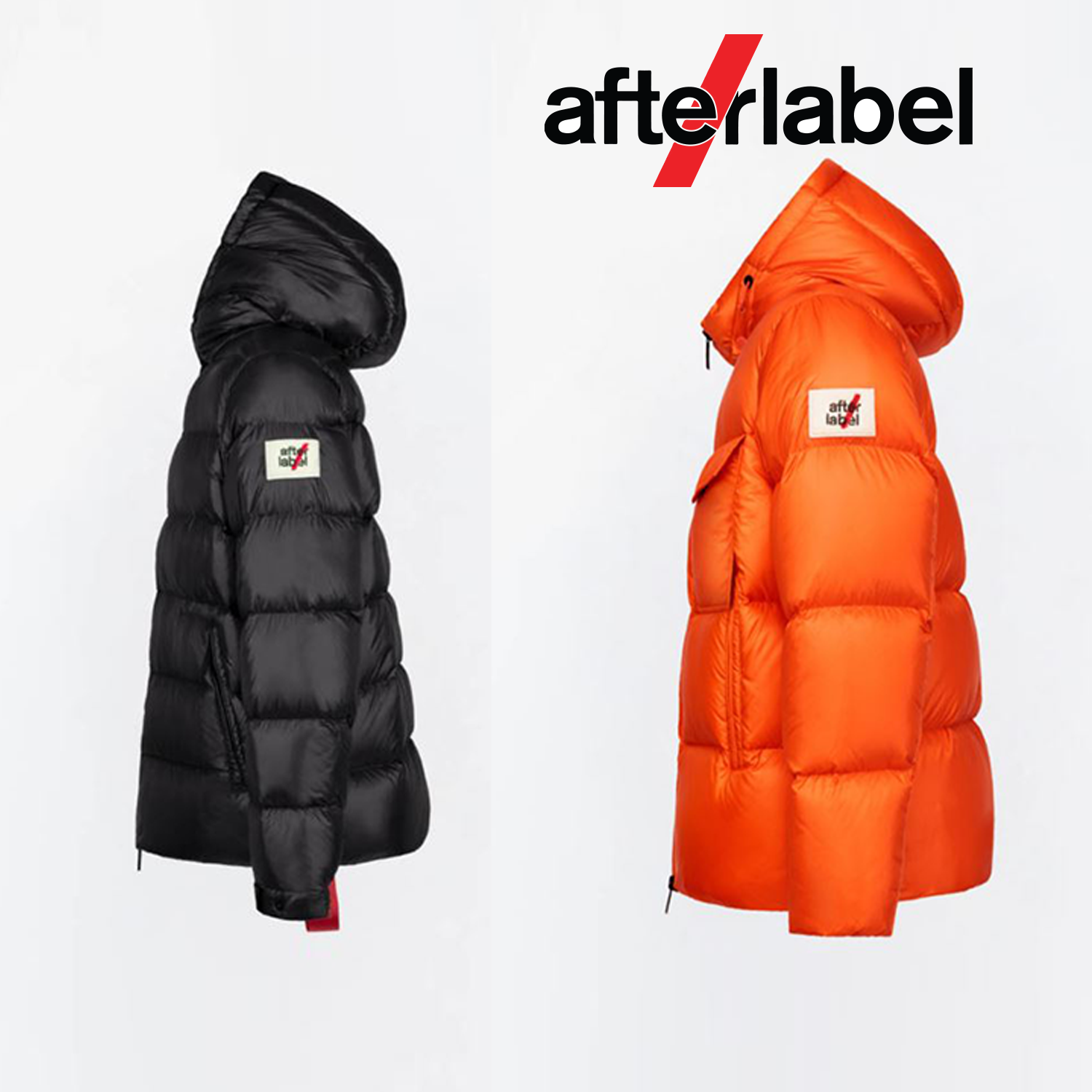 after label piumini chamonix vancouver bomber in piuma giubbotti