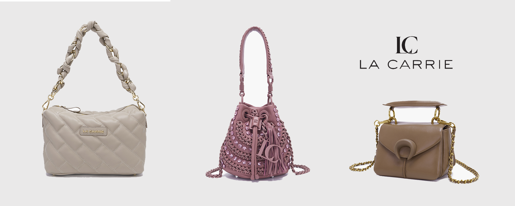 la carrie bag , borse borchiate e l'iconico secchiello borchie swarovski La Carrie