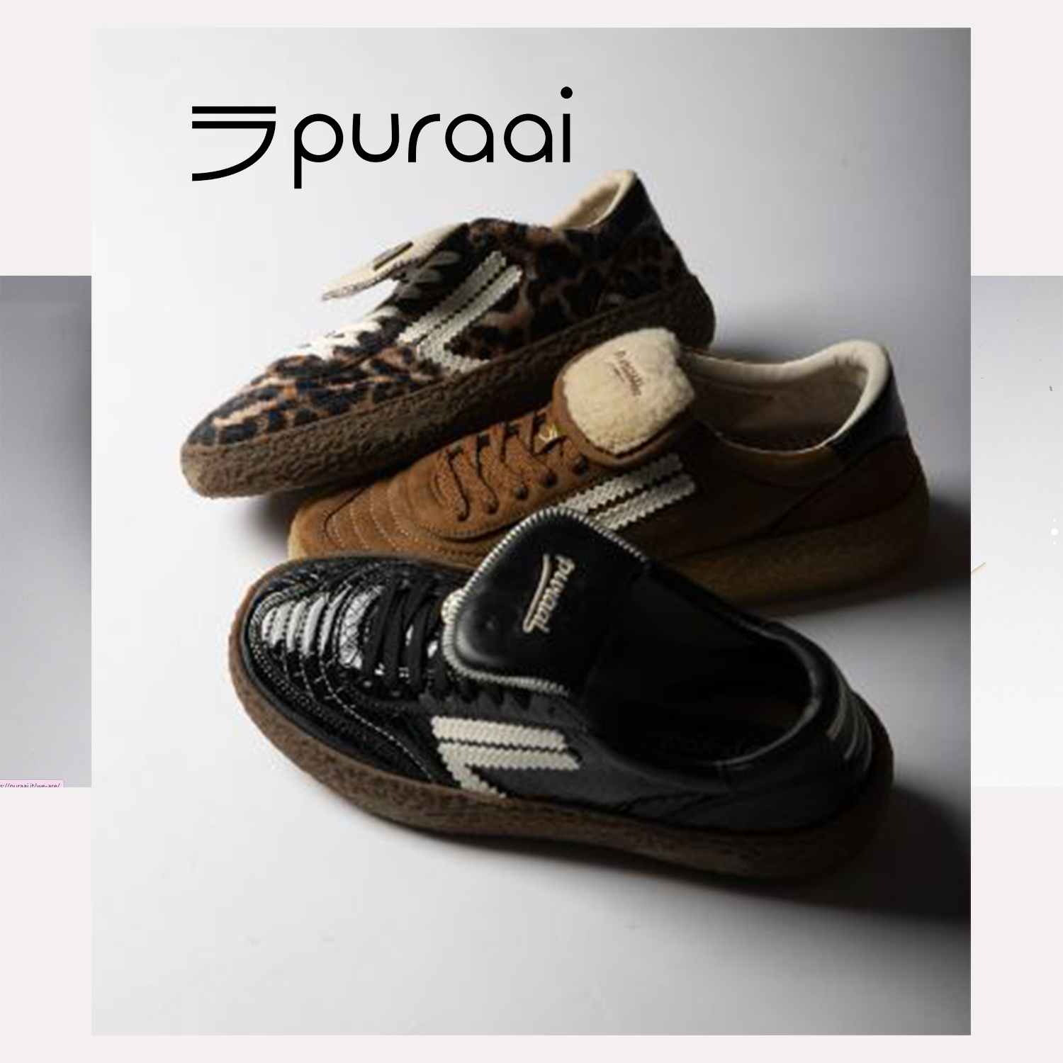 Puraai la nuovissima scarpa indossata dalle celebrity piu di tendenza, sia uomo che donna Puraai