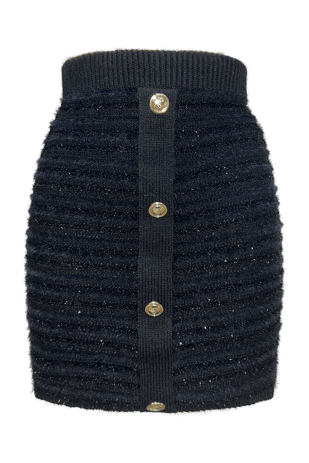 SIMONA CORSELLINI Gonna in tricot con bottoni oro
