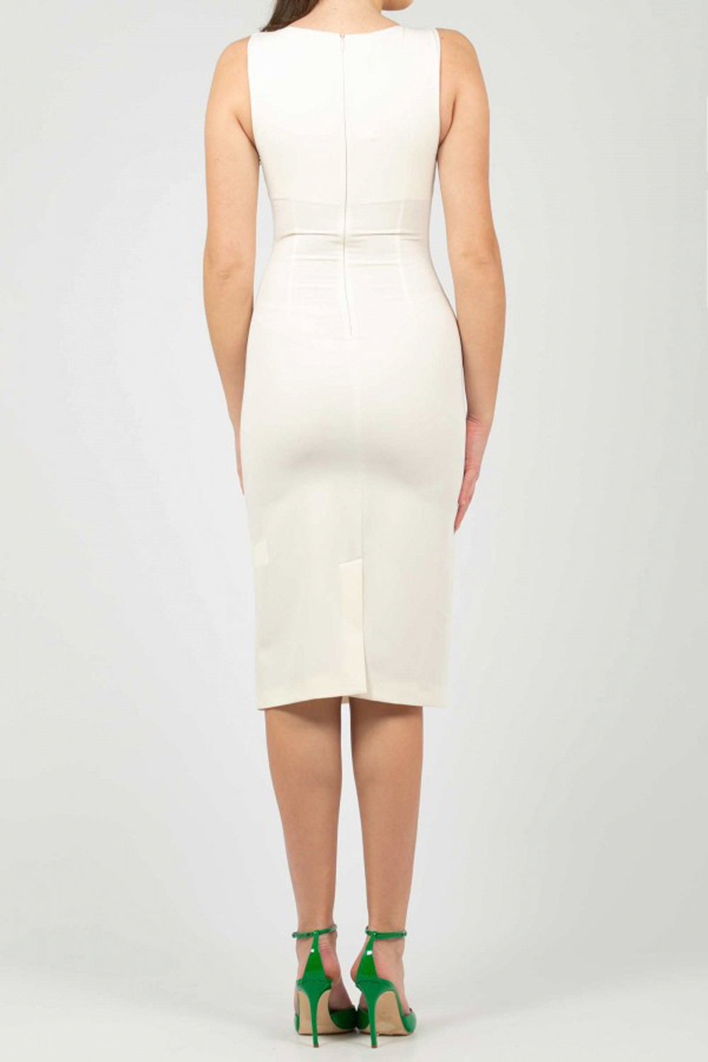 SUOLI: Eleganza in Cady - Abito Tubino Bianco