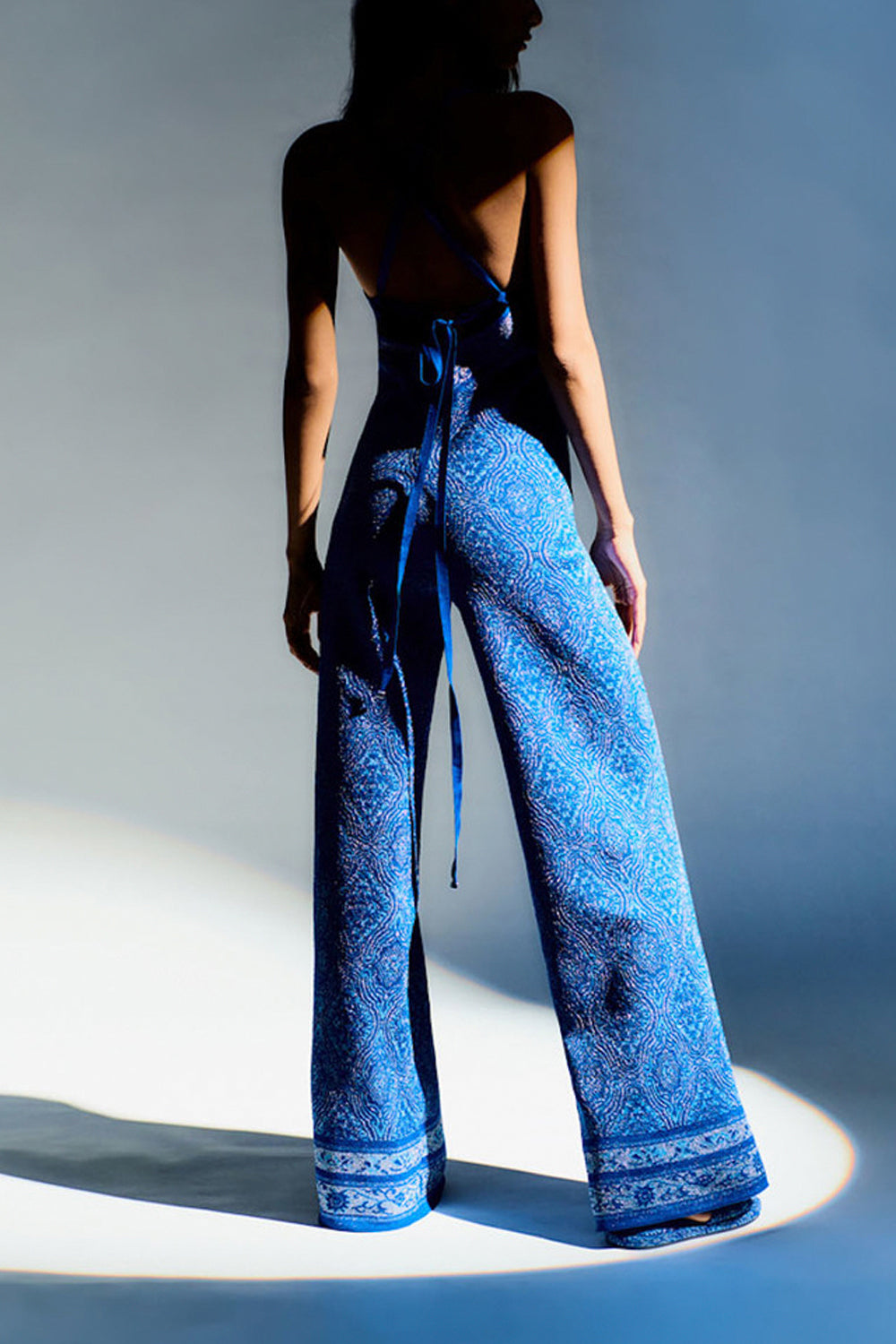 Circus Hotel Tuta Jacquard Lurex Blu