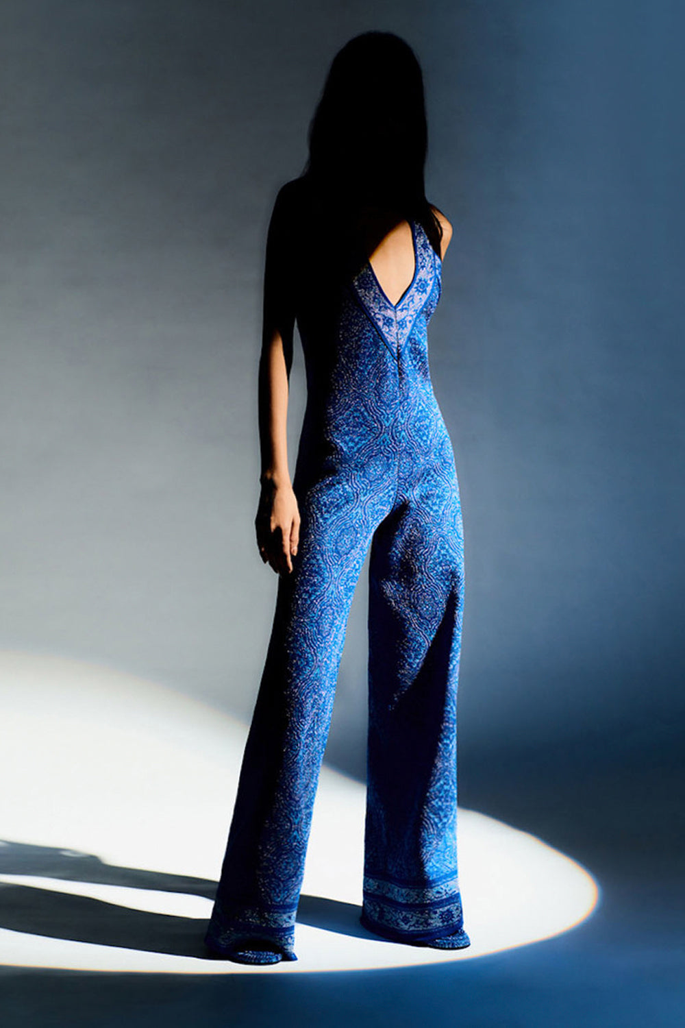 Circus Hotel Tuta Jacquard Lurex Blu