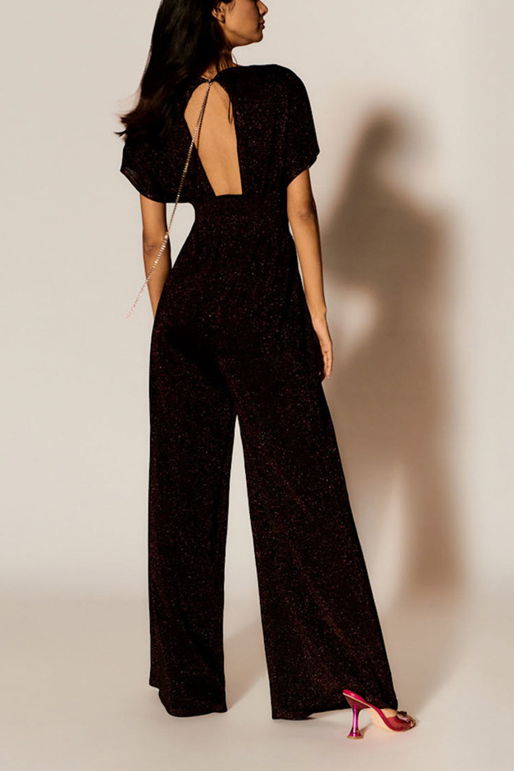 Circus Hotel: Tuta in Lurex Marrone Scuro